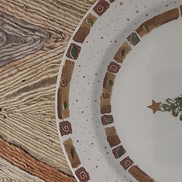 VINTAGE PIER 1 "NATURAL CHRISTMAS" ENGLAND ANGLETERRE DINNER PLATES - Picture 9 of 11